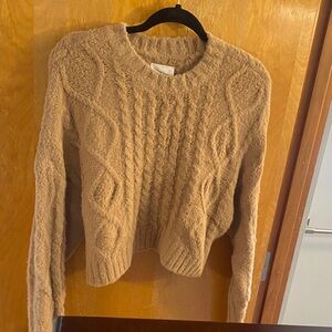 Aerie Cable Knit Sweater - Brown